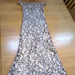 Tadashi shoji off the shoulder dress